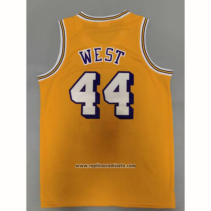 Camiseta Los Angeles Lakers Jerry West #44 Mitchell & Ness 1971-72 Amarillo
